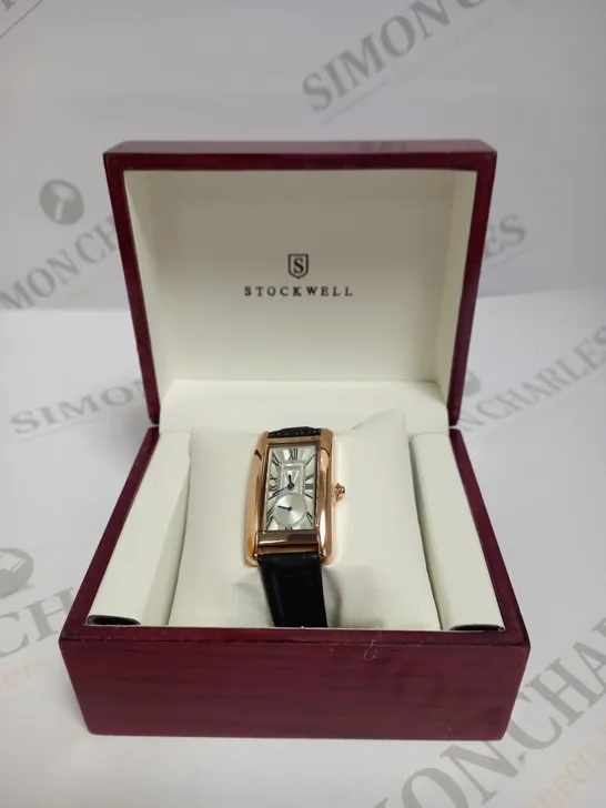 LADIES STOCKWELL WATCH – TEXTURED DIAL WITH SUB DIAL MINUTE HAND – LEATHER STRAP 