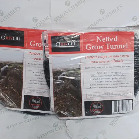 SET OF 2 DIVCHI CLOCHE NET GROW TUNNEL PLANT COVER BLACK