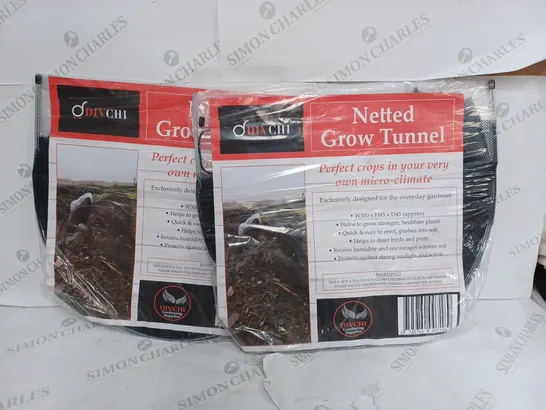 SET OF 2 DIVCHI CLOCHE NET GROW TUNNEL PLANT COVER BLACK