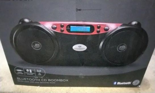 BLUETOOTH CD BOOMBOX BLACK/RED