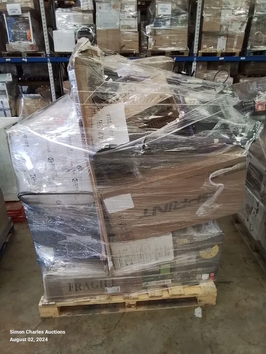 PALLET OF APPROXIMATELY 19 UNPROCESSED RAW RETURN HOUSEHOLD AND ELECTRICAL GOODS TO INCLUDE;