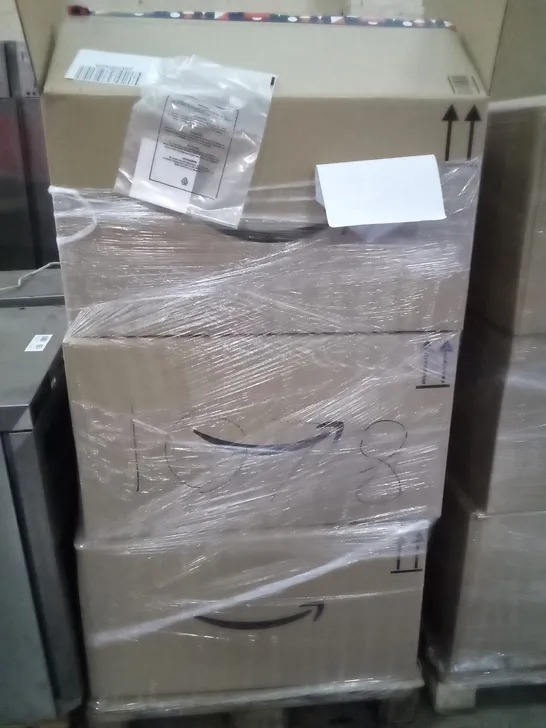 PALLET OF 6 BOXES CONTAINING ASSORTED ITEMS INCLUDING DESKTOP HEATER, STRESS TOYS, PENCIL CASE, JUMPSUIT, SUNHAT