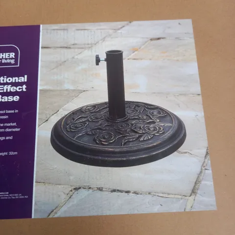 BOXED 9KG KINGFISHER TRADITIONAL CAST IRON EFFECT PARASOL BASE