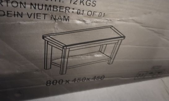BOXED HARVEY SOLID WOOD COFFEE TABLE WITH STORAGE 
