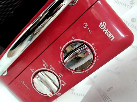 SWAN MANUAL MICROWAVE OVEN SM22080R - RED RRP &pound;89.99