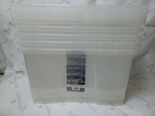 SET OF 5 60 LITRE CRYSTAL BOX & LID