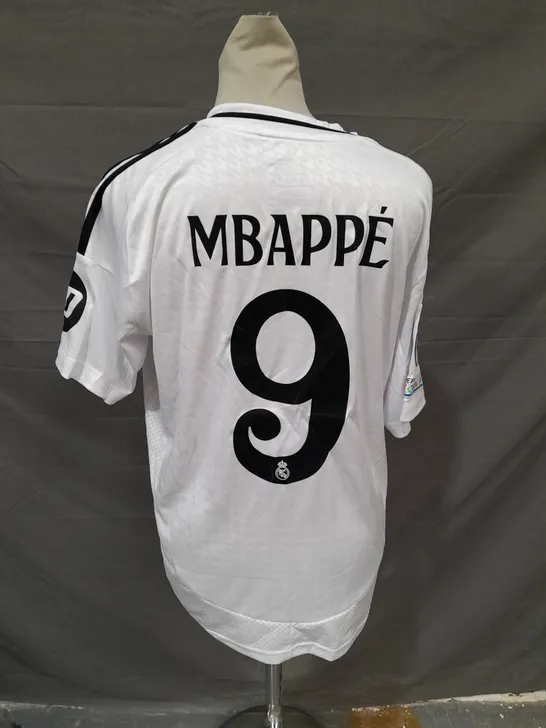 ADIDAS REAL MADRID FOOTBALL CLUB SHIRT - MBAPPE 9 - SMALL