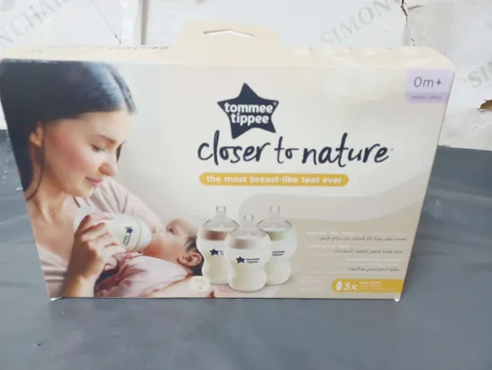 TOMMEE TIPPEE SET OF 3 CLOSER TO NATURE BABY BOTTLES