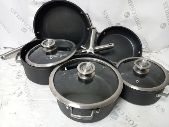 BOXED NINJA STACKABLE 5 PIECE COOKWARE SET C5500UK