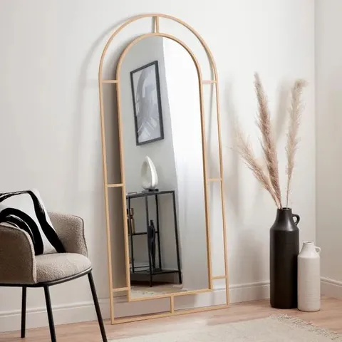 BOXED ARCH WINDOW FULL LENGTH MIRROR 