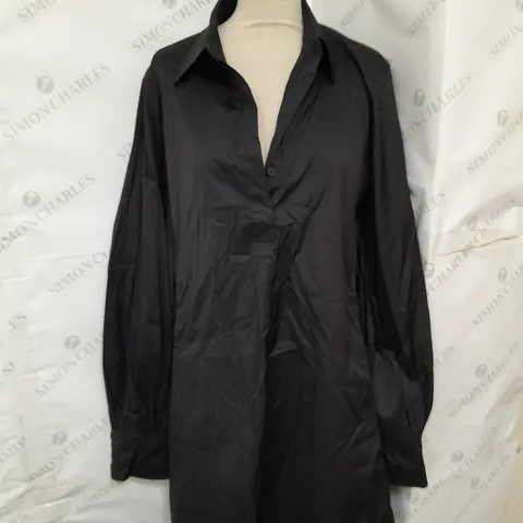 COS OVERSIZED SHIRT DRESS IN BLACK SIZE 12
