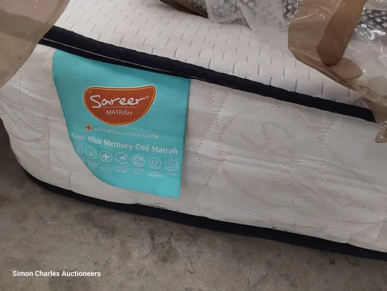 UNBAGGED SAREER COOL BLUE MEMORY COIL KINGSIZE MATTRESS