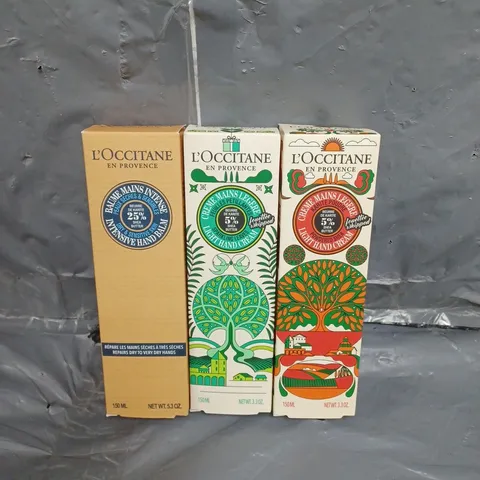 SET OF 3 L'OCCITANE ASSORTED HAND CREAMS