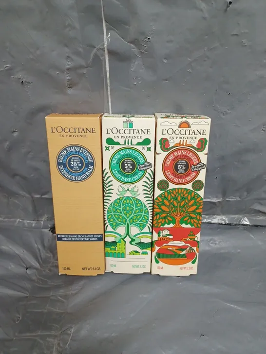 SET OF 3 L'OCCITANE ASSORTED HAND CREAMS