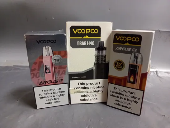 APPROXIMATELY 15 VAPES & E-CIGARETTES TO INCLUDE INNOKIN VOOPOO ARGUS G, VOOPOO DRAG H40, VOOPOOARGUS G2, ETC