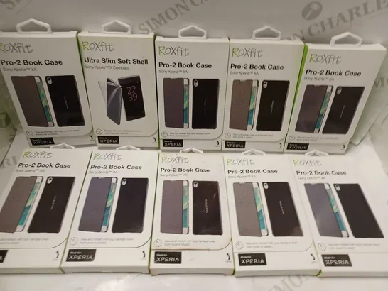 LOT OF APPROXIMATELY 10 ASSORTED SONY XPERIA PHONE CASES FOR VARIOUS MODELS