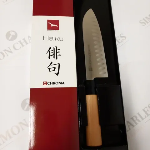 BRAND NEW BOXED CHROMA HAIKU H16 17CM SANTOKU WITH AIRPOCKETS