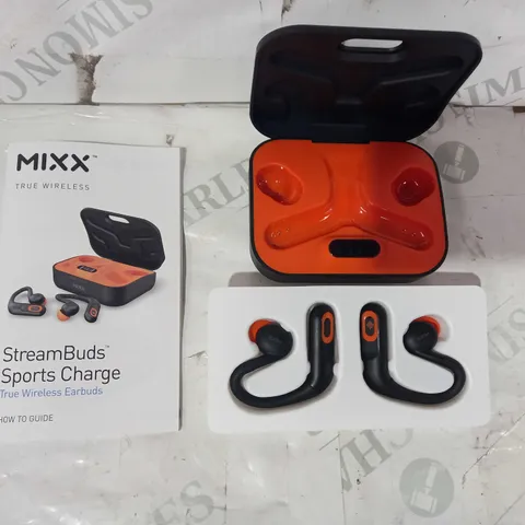 MIXX STREAMBUDS SPORTS CHARGE OVER EAR FLEXIBLE EARBUDS