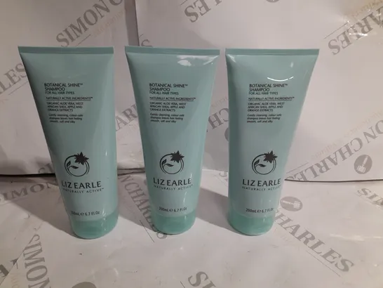 3 X LIZ EARLE BOTANICAL SHINE SHAMPOO 200ML