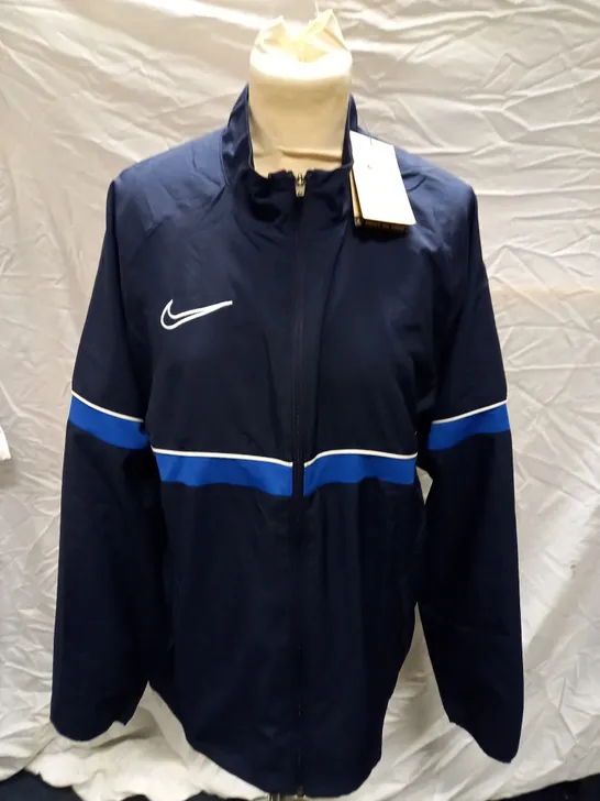 NIKE DRI-FIT TRACKSUIT JACKET, BLUE - SIZE LARGE 