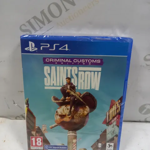 SEALED SAINTS ROW ON PS4