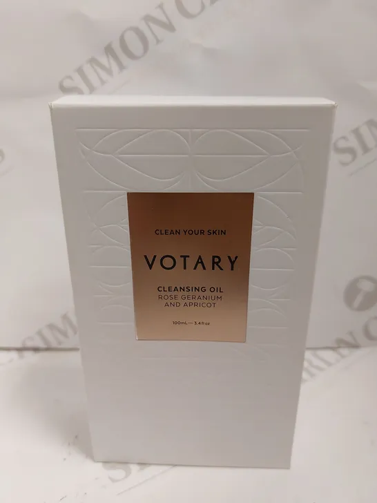 VOTARY CLEANSING OIL - ROSE GERANIUM AND APRICOT 100ML