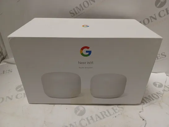 BOXED GOOGLE NEST WIFI (ROUTER AND POINT)