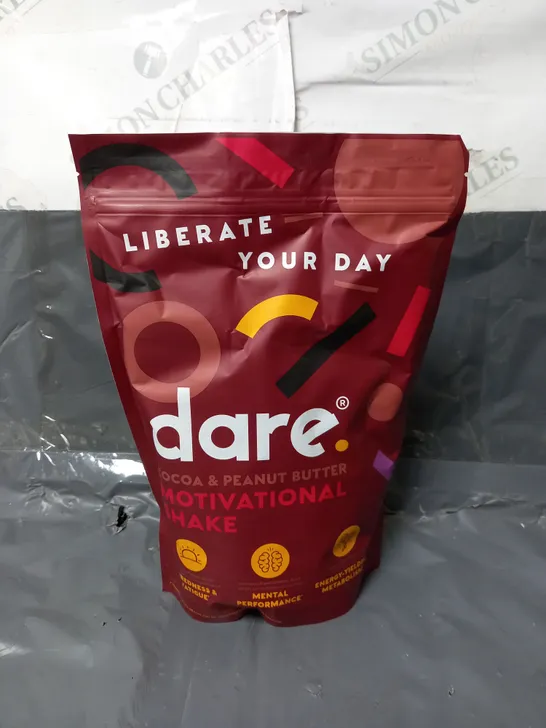 SEALED DARE. COCOA & PEANUT BUTTER MOTIVATIONAL SHAKE 750G