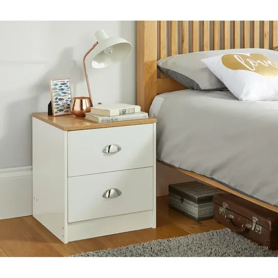 BOXED OVIEDO MANUFACTURED WOOD BEDSIDE TABLE