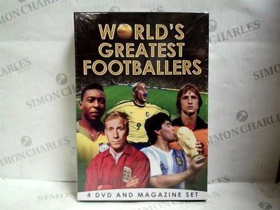 SEALED WORLD'S GREATEST FOOTBALLERS 4 DVD & MAGAZINE SET