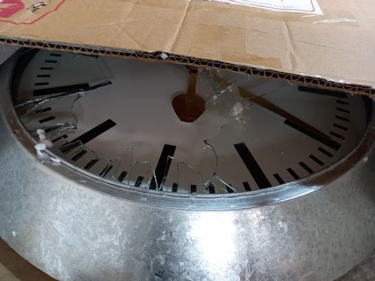 LARGE OUTDOOR GALVANISED STEEL CLOCK