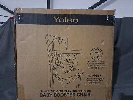 BOXED YOLEO BABY BOOSTER CHAIR PINK 