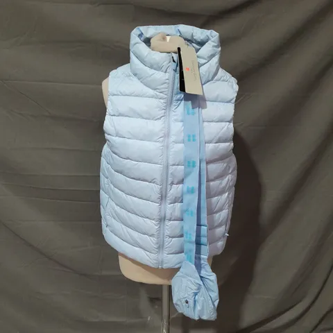 SWEATY BETTY PUFFER VEST JACKET - BREEZE BLUE // SIZE: S