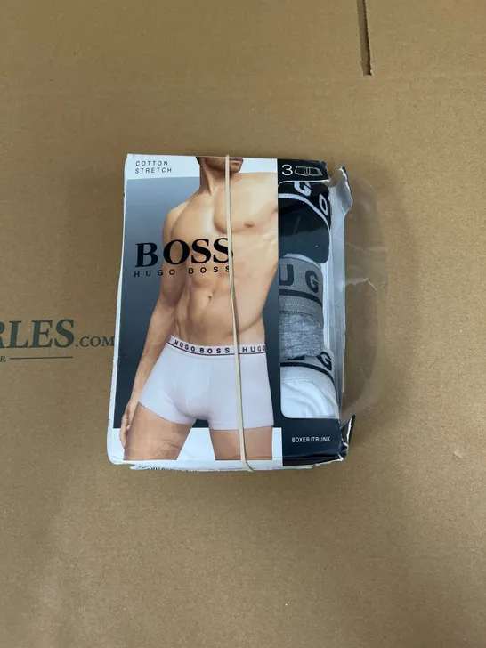 BOSS BOXED 3 PACK OF TRUNKS SIZE XL