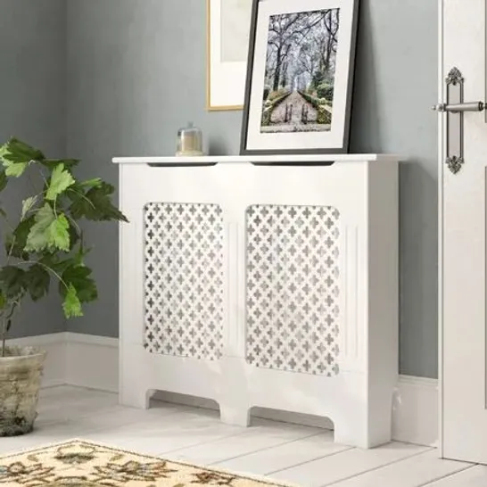 BOXED RETA OXFORD RADIATOR COVER 172 X 19 X 82CM WHITE