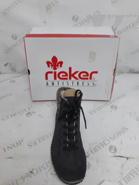 BOXED RIEKER WATER RESISTANT BOOT BLACK SIZE 6