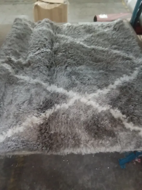 HAMLIG SHAGGY GREY RUG 80X150CM