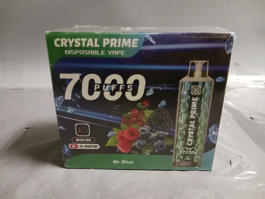 SEALED 10-PACK OF CRYSTAL PRIME 15ML DISPOSABLE VAPES MR BLUE 