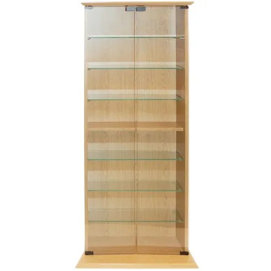 BOXED 130CM H MEDIA CABINET - COLOUR: BEECH (1 BOX)