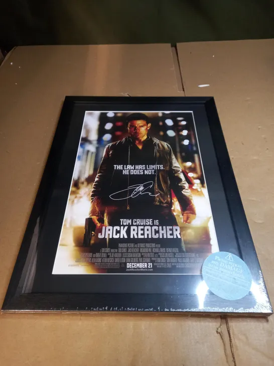 DESIGNER SEALED JACK REACHER FRAMED MOVIE POSTER 