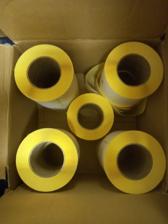 BOX OF 10 (2190 LABELS PER ROLL) PERMANENT ADHESIVE MATT THERMAL TRANSFER LABEL ROLLS - 50X70MM