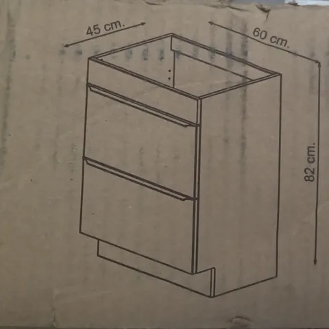 BOXED FREESTANDING BASIN UNIT - GREY 60×82×45CM 