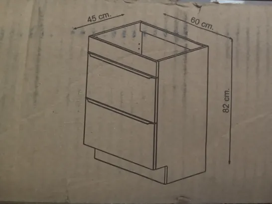 BOXED FREESTANDING BASIN UNIT - GREY 60×82×45CM 