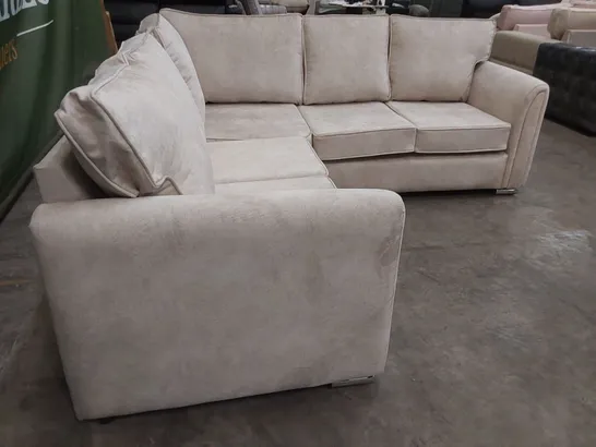 QUALITY DESIGNER CHISWICK SOFT VELVET UPHOLSTERED CORNER SOFA 