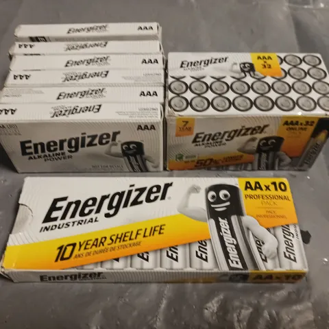 LOT OF 8 PACKS OF ENERGIZER BATTERIES INCLUDES AA & AAA