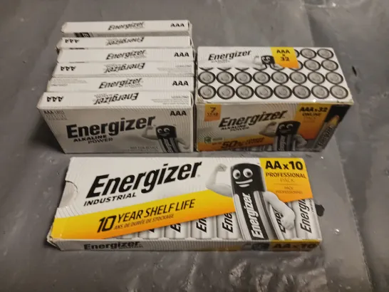 LOT OF 8 PACKS OF ENERGIZER BATTERIES INCLUDES AA & AAA