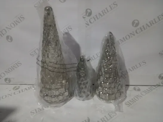 ALISON CORK SET OF MERCURY GLASS TREES