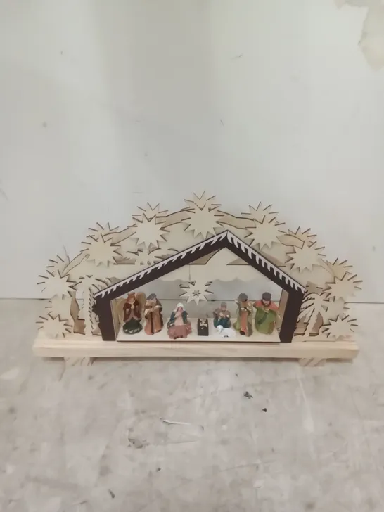 BOXED LIGHT UP NATIVITY SCENE 