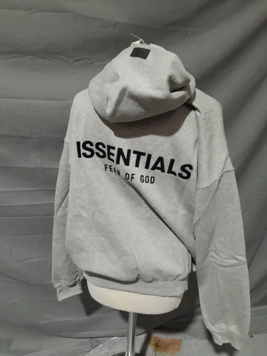 ESSENTAILS LIGHT GREY HOODIE - XS