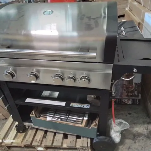 GOODHOME 4 BURNER GAS BBQ WITH SIDE BURNER